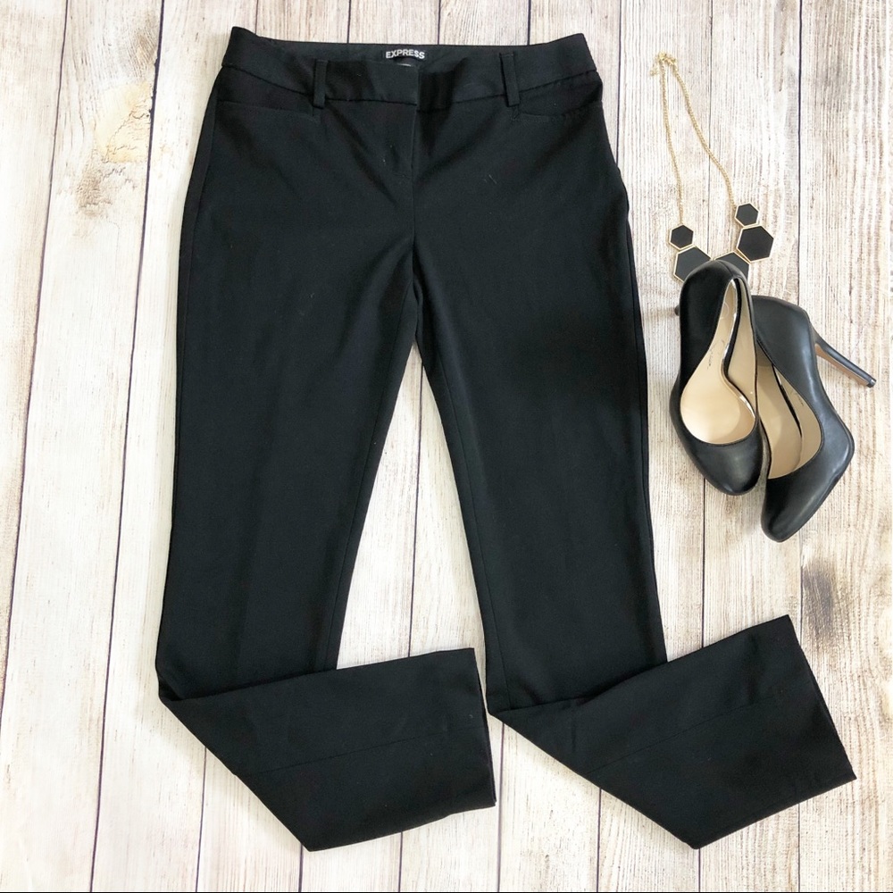 Express Black Slim Fit Columnist Pant Size 2R